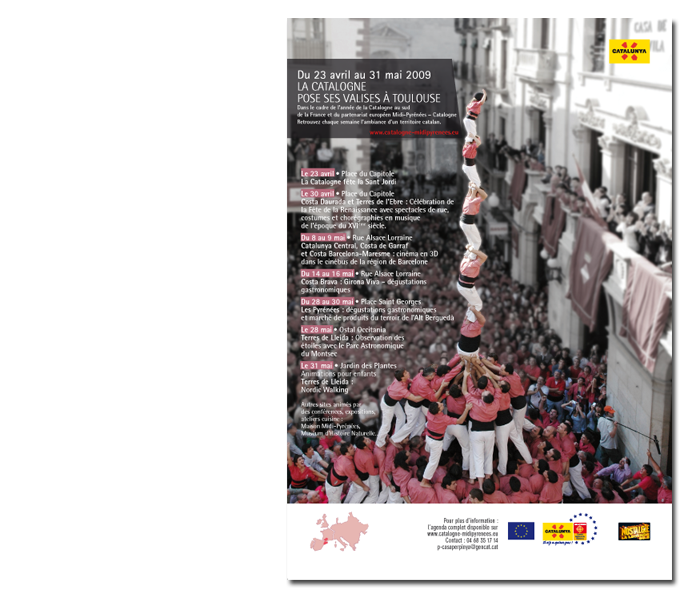 Annonce presse pour un événement : la Catalogne à la rencontre de midi-pyrénée